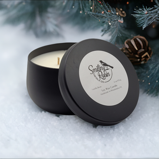 Vanilla Bean | *Winter Seasonal* | BEST SELLER! | VEGAN | Hand Crafted 6 oz Aromatherapy Candle | 100% Soy Wax