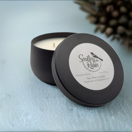 Mountain Breeze | Signature Collection | VEGAN | Hand Crafted 6 oz Aromatherapy Candle | 100% Soy Wax | Modern Aesthetic